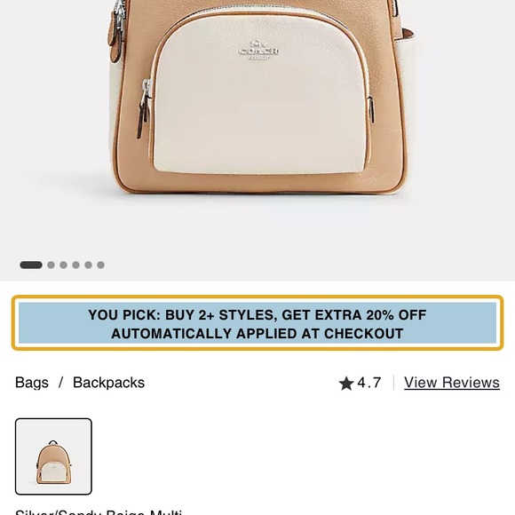 Coach Court Color Block Backpack - Picture 5 of 6